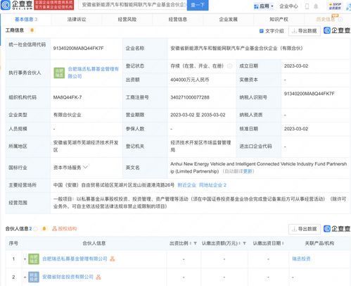 奇瑞投資設(shè)立新能源汽車和智能網(wǎng)聯(lián)汽車私募公司,注冊(cè)資本40億